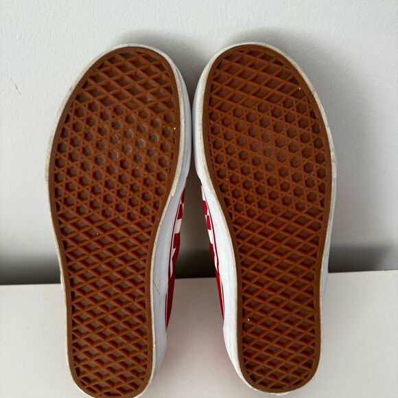 Vans Classic Slip On Red/White Checkered Canvas Skate Shoes 8 Mens/9.5 W - Picture 8 of 8